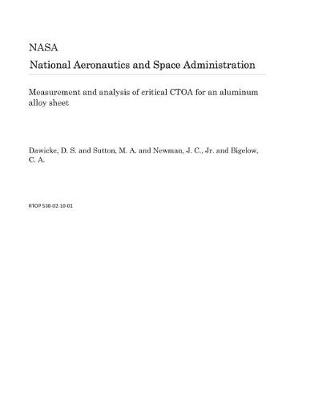 Book cover for Measurement and Analysis of Critical Ctoa for an Aluminum Alloy Sheet