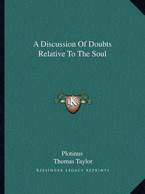 Book cover for A Discussion of Doubts Relative to the Soul