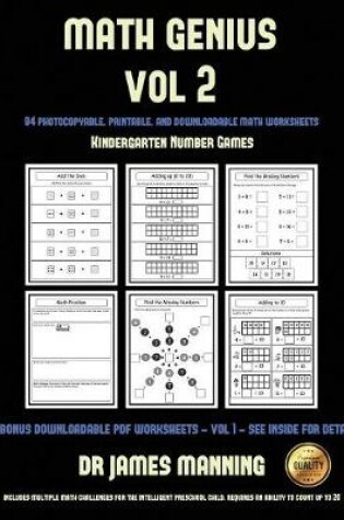 Cover of Kindergarten Number Games (Math Genius Vol 2)