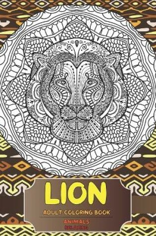 Cover of Adult Coloring Book Relaxing - Animals - Lion