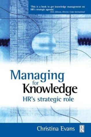 Cover of Managing for Knowledge - HR's Strategic Role