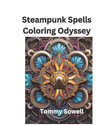 Book cover for Steampunk Spells Coloring Odyssey