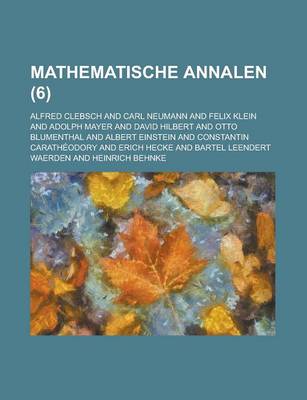 Book cover for Mathematische Annalen (6)