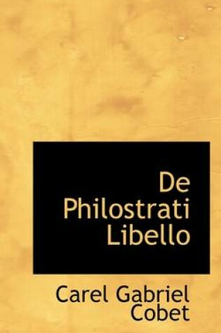 Cover of de Philostrati Libello