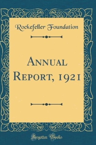 Cover of Annual Report, 1921 (Classic Reprint)
