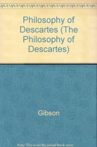 Cover of Philosophy of Descartes