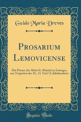 Cover of Prosarium Lemovicense