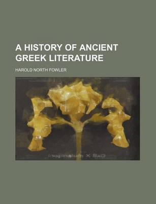 Book cover for A History of Ancient Greek Literature