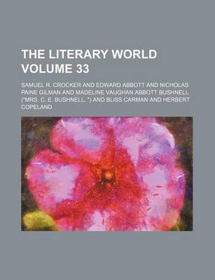 Book cover for The Literary World Volume 33