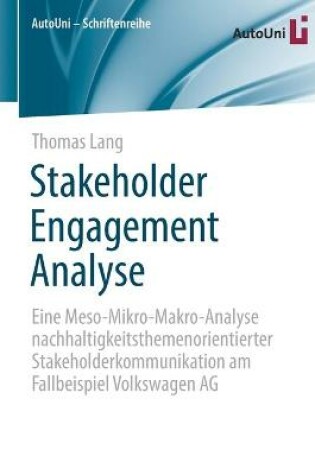 Cover of Stakeholder Engagement Analyse