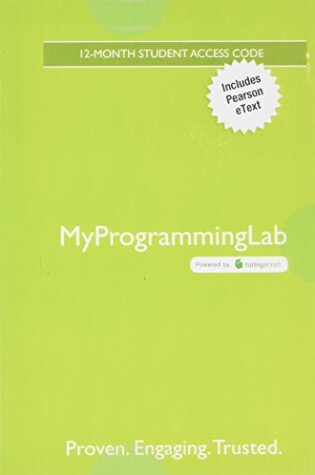 Cover of MyLab Programming with Pearson eText -- Access Code Card -- for Introduction to Java Programming, Brief Version