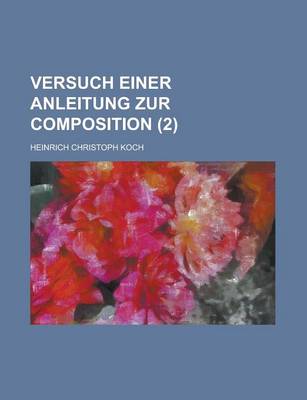 Book cover for Versuch Einer Anleitung Zur Composition (2 )