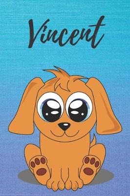 Book cover for Vincent dog coloring book / notebook / journal / diary