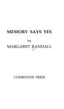 Book cover for Memory Says Yes