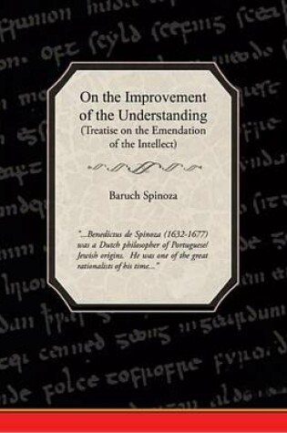 Cover of On the Improvement of the Understanding (eBook)