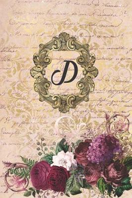 Book cover for Simply Dots Dot Journal Notebook - Gilded Romance - Personalized Monogram Letter D