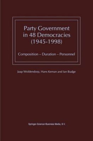 Cover of Party Government in 48 Democracies (1945–1998)