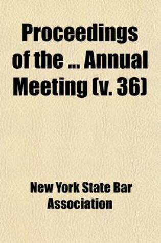 Cover of Proceedings of the Annual Meeting (Volume 36)