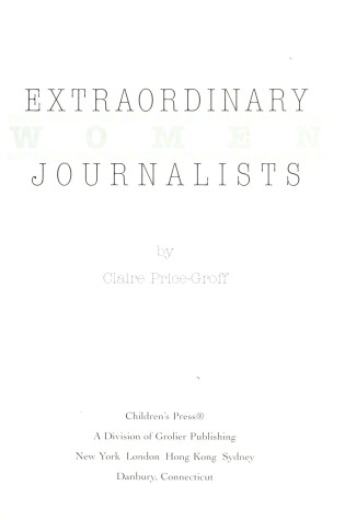 Cover of Extraordinary Women Journalists