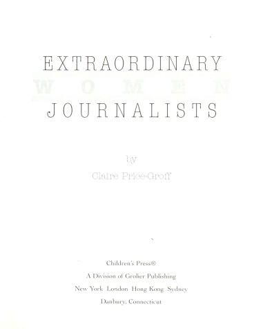 Cover of Extraordinary Women Journalists