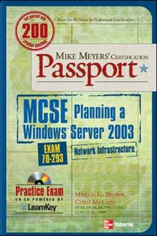 Cover of Mike Meyers' MCSE Windows Server 2003 Planning a Network Infrastructure  Certification Passport (Exam 70-293)
