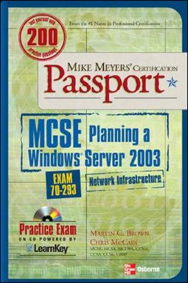 Cover of Mike Meyers' MCSE Windows Server 2003 Planning a Network Infrastructure  Certification Passport (Exam 70-293)
