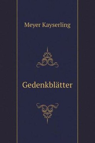 Cover of Gedenkblätter
