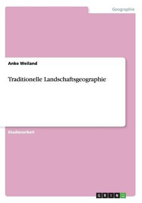 Book cover for Traditionelle Landschaftsgeographie