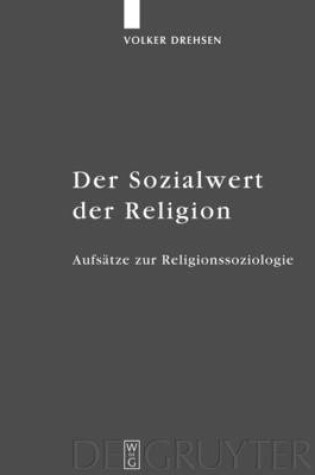 Cover of Der Sozialwert Der Religion