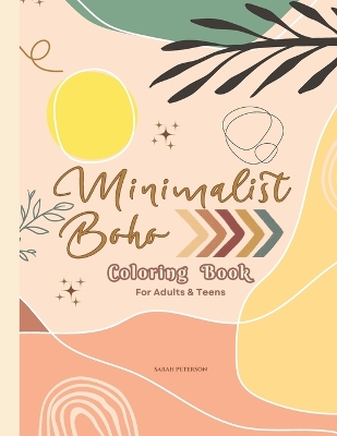 Book cover for Minimalist Boho Coloring Book For Adults & Teens