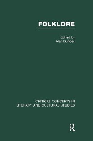 Cover of Folklore Crit Conc Lit V1