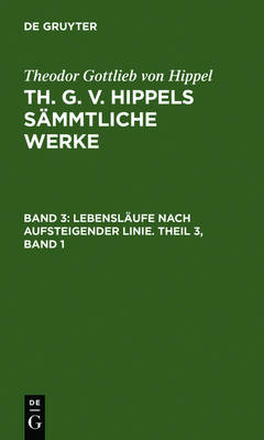 Book cover for Lebenslaufe Nach Aufsteigender Linie. Theil 3, Band 1