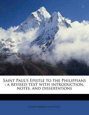 Book cover for Saint Paul's Epistle to the Philippians