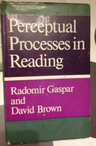 Cover of Perceptual Processes in Reading