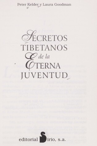 Cover of Secretos Tibetanos de La Eterna Juventud