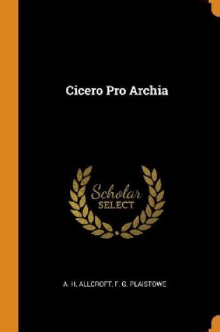 Cover of Cicero Pro Archia