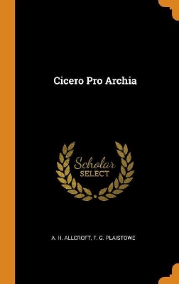 Book cover for Cicero Pro Archia