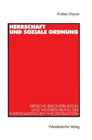 Cover of Herrschaft und soziale Ordnung