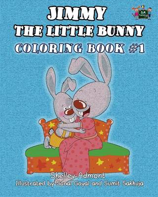 Book cover for Jimmy the little bunny. Coloring book #1