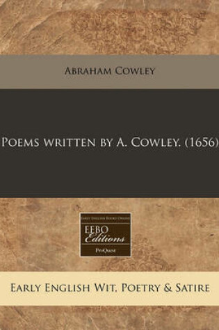 Cover of Poems Written by A. Cowley. (1656)