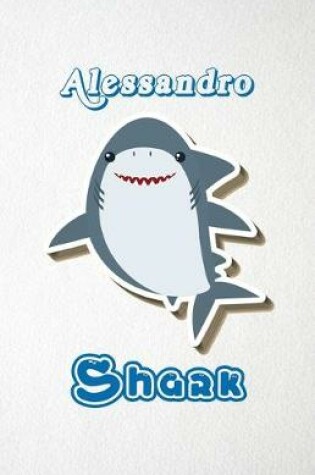 Cover of Alessandro Shark A5 Lined Notebook 110 Pages