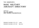 Book cover for Observer's Basic Military Aircraft Directory