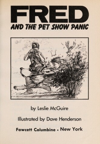 Book cover for Fred and the Pet Show Panic