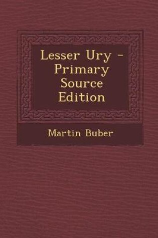 Cover of Lesser Ury - Primary Source Edition