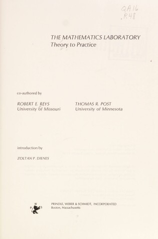 Cover of Math Lab Theory & Practice