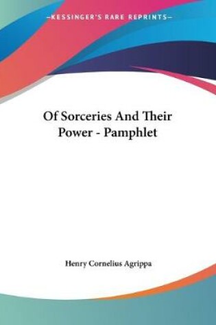 Cover of Of Sorceries And Their Power - Pamphlet