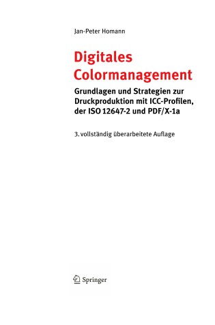 Cover of Digitales Colormanagement