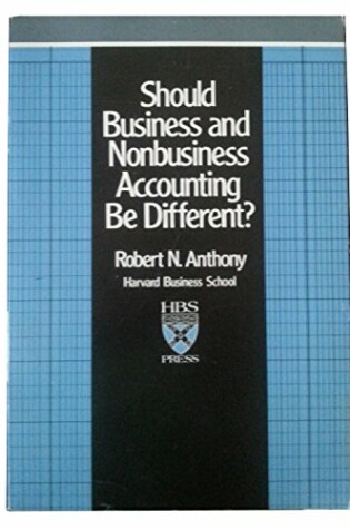 Cover of Should Business and Non Business Accounting be Different