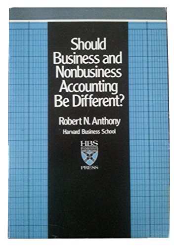 Book cover for Should Business and Non Business Accounting be Different