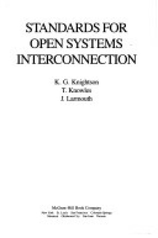 Cover of Standards for Open Systems Interconnection